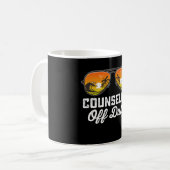 カウンセラーのオフデューティサングラス 最終登校日 コーヒーマグカップ (正面左)