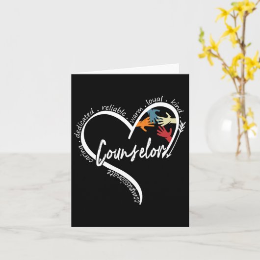 カウンセラーのグラフィックTeesトップ新学期ギフト カード (黄色い花)