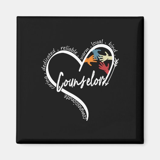 カウンセラーのグラフィックTeesトップ新学期ギフト マグネット (正面)