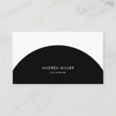 カウンセラーのミニマリスト白黒アーチQrコード 名刺 (正面)