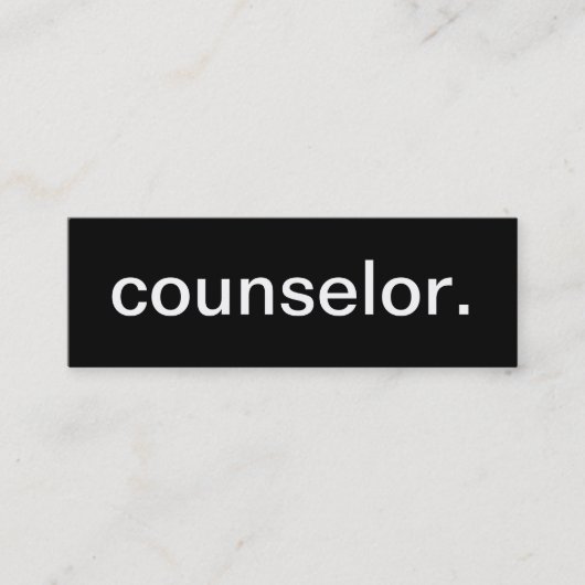 カウンセラーの名刺 スキニー名刺 (正面)