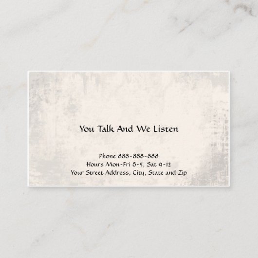 カウンセラーの心理学者の精神衛生の名刺 名刺 (裏面)