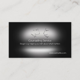 カウンセラーまたはセラピスト、Talking Headsロゴ 名刺