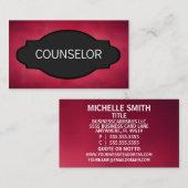 カウンセラーエレガント名プレート 名刺 (正面/裏面)