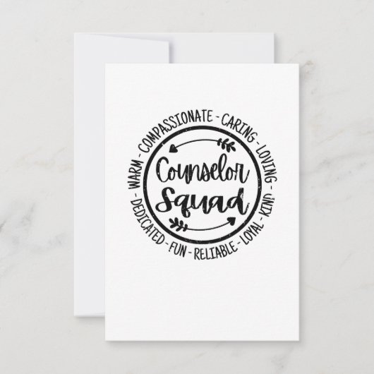 カウンセラー分校カウンセリング先生感謝 サンキューカード (正面)