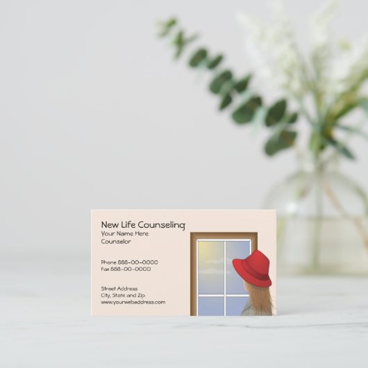 カウンセラー名刺 名刺 (スタンド正面)