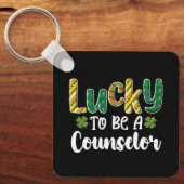 カウンセラー学校の聖パトリックの日になれて幸運 キーホルダー (正面)