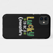 カウンセラー学校の聖パトリックの日になれて幸運 Case-Mate iPhoneケース (裏面(横))