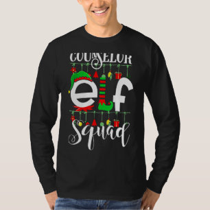 カウンセラー小妖精や小人分隊ファミリーマッチンググループクリスマ Tシャツ