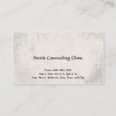 カウンセラー心理学者精神衛生業務用カード 名刺 (裏面)