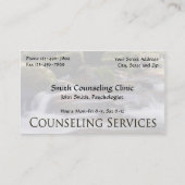 カウンセラー心理学者精神衛生業務用カード 名刺 (正面)