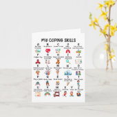 カウンセラー私の対処スキルアルファベットメンタルヘルス カード (黄色い花)