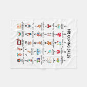 カウンセラー私の対処スキルアルファベットメンタルヘルス フリースブランケット (正面(横))