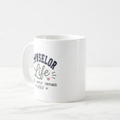 カウンセラー スクールカウンセラー 名前入りギフト コーヒーマグカップ (正面左)