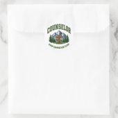 🌲 カウンセラー チーム タイポグラフィー 👕 ラウンドシール (バッグ)