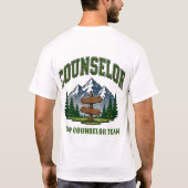 🌲 カウンセラー チーム タイポグラフィー 👕 Tシャツ (裏面)