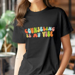 カウンセリングは私のVibe Tee，カウンセラー，セラピスト Tシャツ<br><div class="desc">Groovyカウンセリングは私のTシャツだ。学校の指導カウンセラー、セラピスト、心理学者、弁護士など、カウンセリングを行う人には素晴らしい贈り物をする。</div>