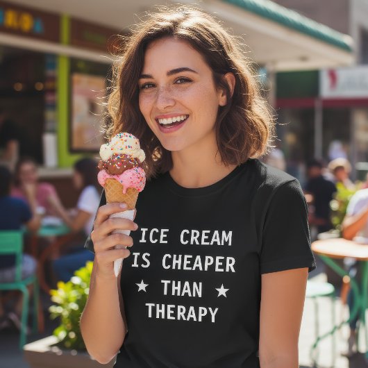 カウンセリングよりアイスの方が安い おもしろ Tシャツ