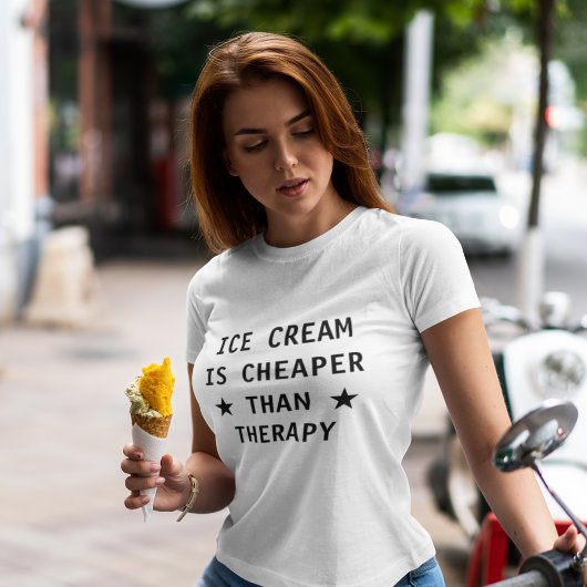 カウンセリングよりアイスの方が安い おもしろ Tシャツ
