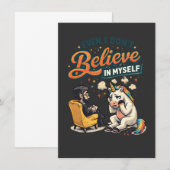 カウンセリングを受ける落胆したユニコーン 招待状 (正面/裏面)