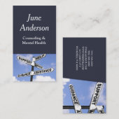 カウンセリングライフコーチセラピストメンタルヘルス 名刺 (正面/裏面)