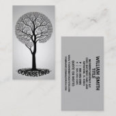 カウンセリング根を持つ脳の形をした木 名刺 (正面/裏面)