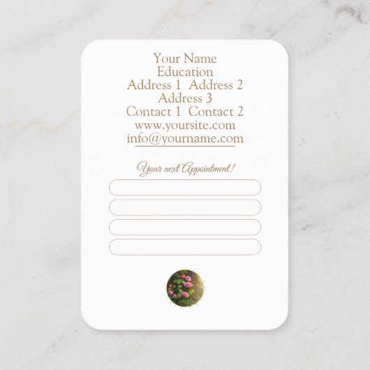 カウンセリング – 名刺 (裏面)