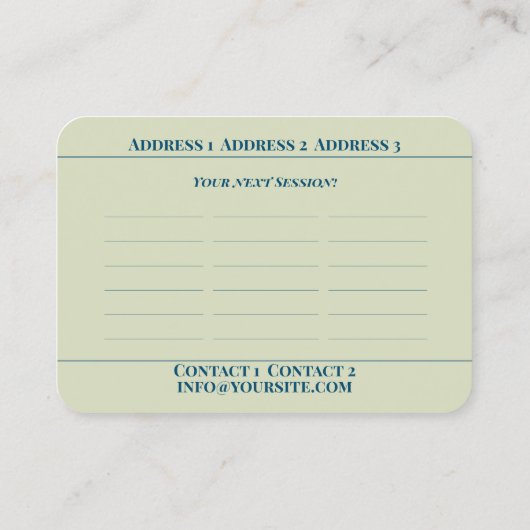 カウンセリング – 名刺 (裏面)