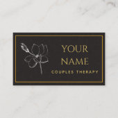 カウンセ描リング自然心理療法士ダークブラウン 名刺 (正面)