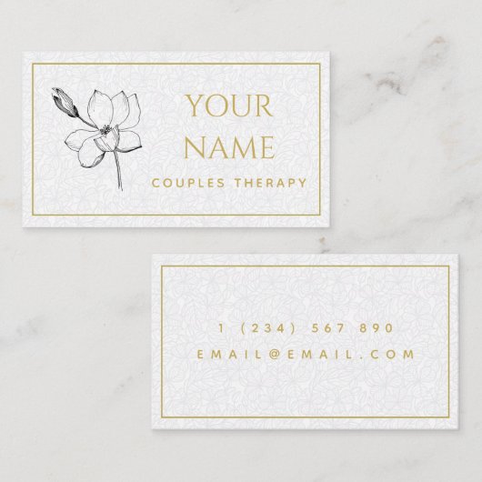 カウンセ描リング自然心理療法士ボヘミア 名刺 (正面/裏面)