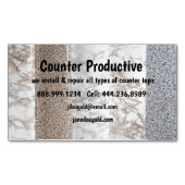 カウンタートップのインストールおよび修復ビジネス マグネット名刺 (正面)