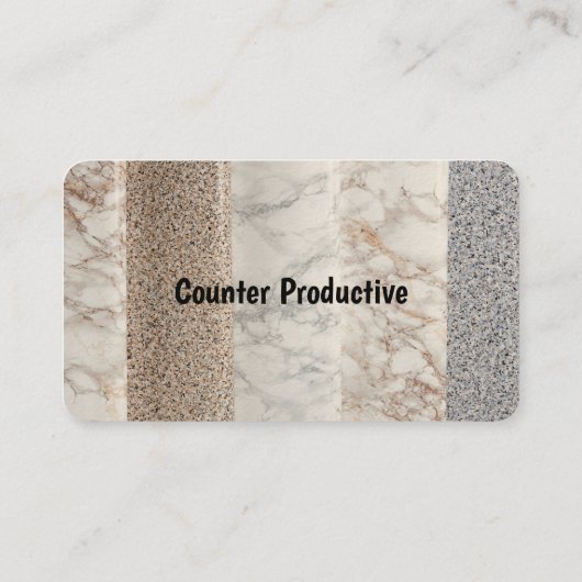 カウンタートップのインストールおよび修復ビジネス 名刺 (裏面)