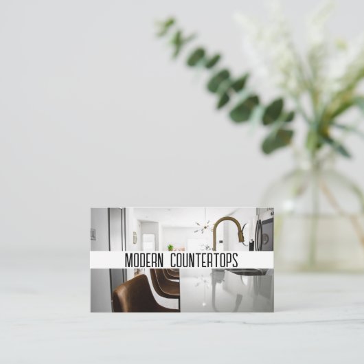 カウンタートップキッチンのリフォーム 名刺 (スタンド正面)