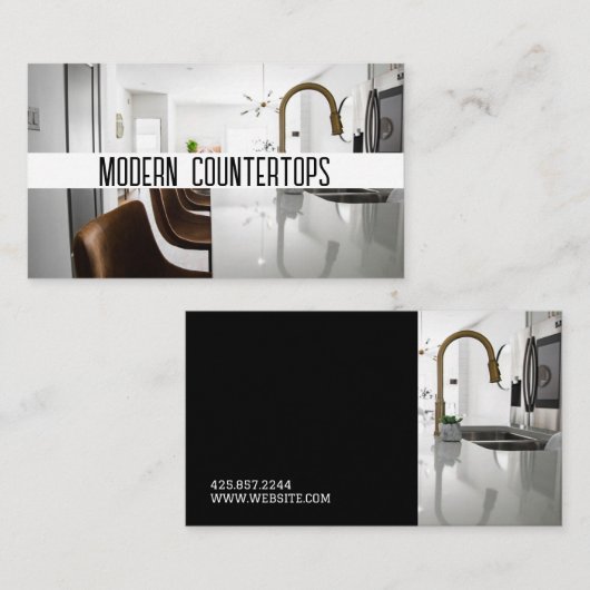 カウンタートップキッチンのリフォーム 名刺 (正面/裏面)