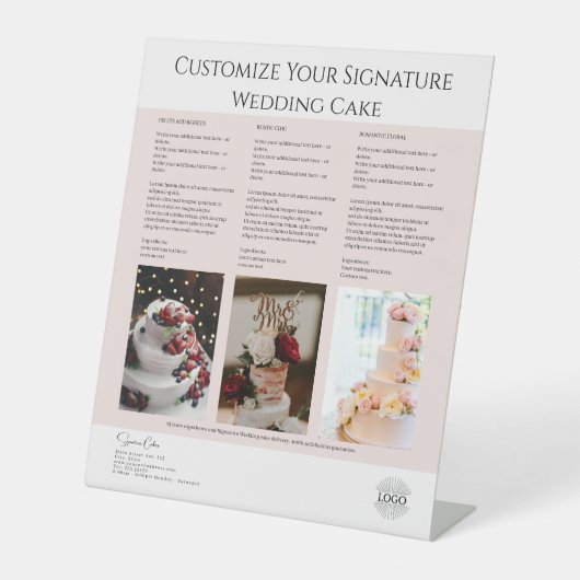 カウンターペデスタル標識 台座サイン (正面)