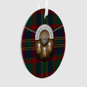 カウンティコルクアイルランドタータンチェックアンドスポーラン オーナメント (正面)