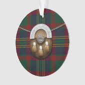 カウンティコルクアイルランドタータンチェックアンドスポーラン オーナメント (正面)