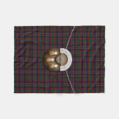 カウンティコルクアイルランドタータンチェックアンドスポーラン フリースブランケット (正面(横))