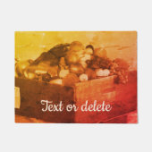 カウンティフェアブルーリボンフルーツパーソナライズされたヴィンテージ ドアマット (正面)