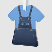 カウンティフォークカウトブルーオーバーオカスタムールズO オーナメント (正面)