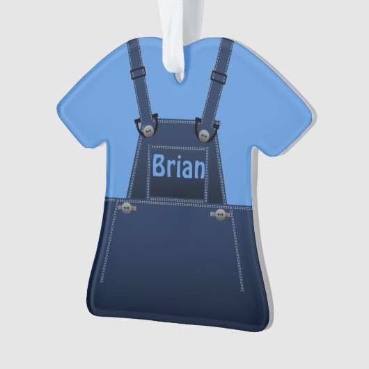 カウンティフォークカウトブルーオーバーオカスタムールズO オーナメント (正面)