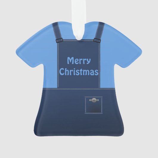 カウンティフォークカウトブルーオーバーオカスタムールズO オーナメント (裏面)