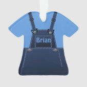 カウンティフォークカウトブルーオーバーオカスタムールズO オーナメント (正面)