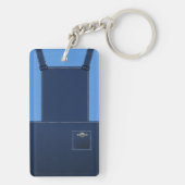 カウンティフォークブルーオーバーオールズカスタムキーチェーン キーホルダー (裏面)