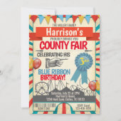 カウンティーフェアの誕生日のパーティの招待状 招待状 (正面)