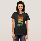 カウンティ専攻のオクラホマレインボー文字 Tシャツ (正面フル)