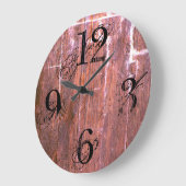 カウンティ素朴ウッドファームハウス ラージ壁時計 (傾斜)