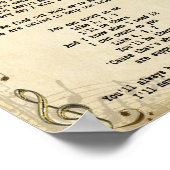 カウントオンマイソングリリックヴィンテージウォールアートプリント ポスター (角)