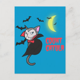 カウントカチュラおかしなハロウィーンキャットパン ポストカード