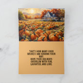 カウントカボチャのホリデーカード カード (内部)